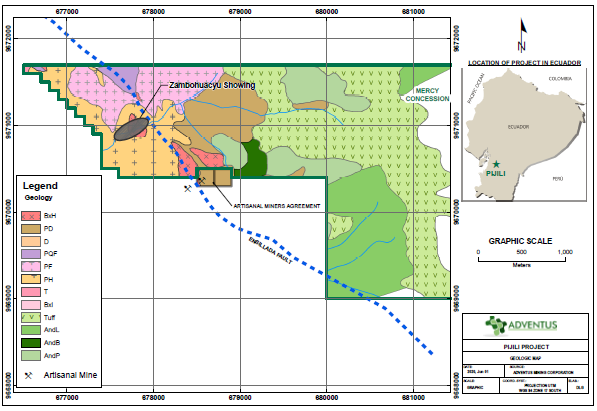 Fig. A Geology Map, Mercy concession, Pijili